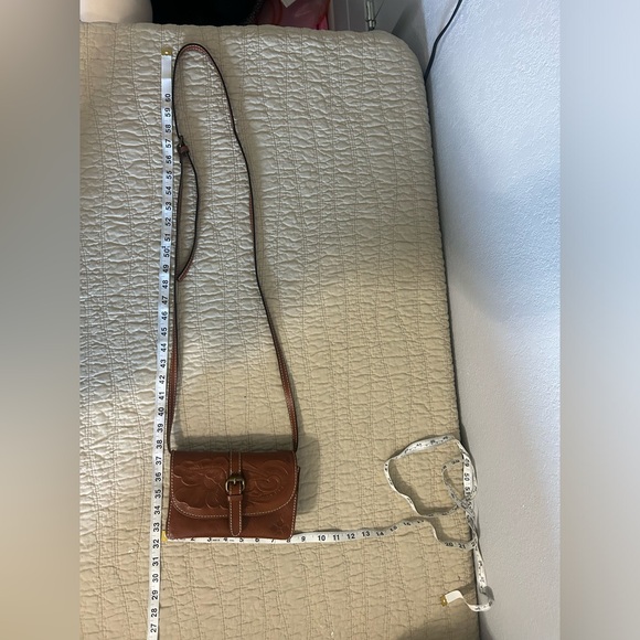 Patricia Nash Tori Crossbody Tooled Brown Leather Small See Photos For Size - Picture 5 of 15